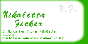 nikoletta ficker business card